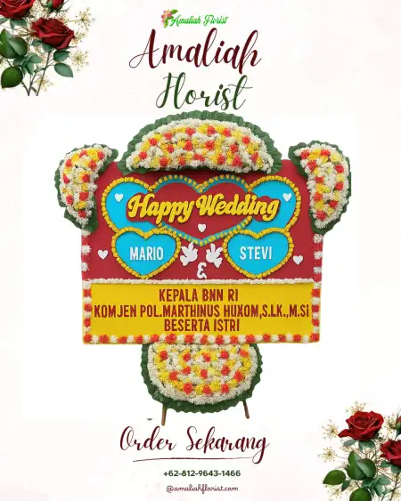 Papan Bunga Pernikahan Warjabakti